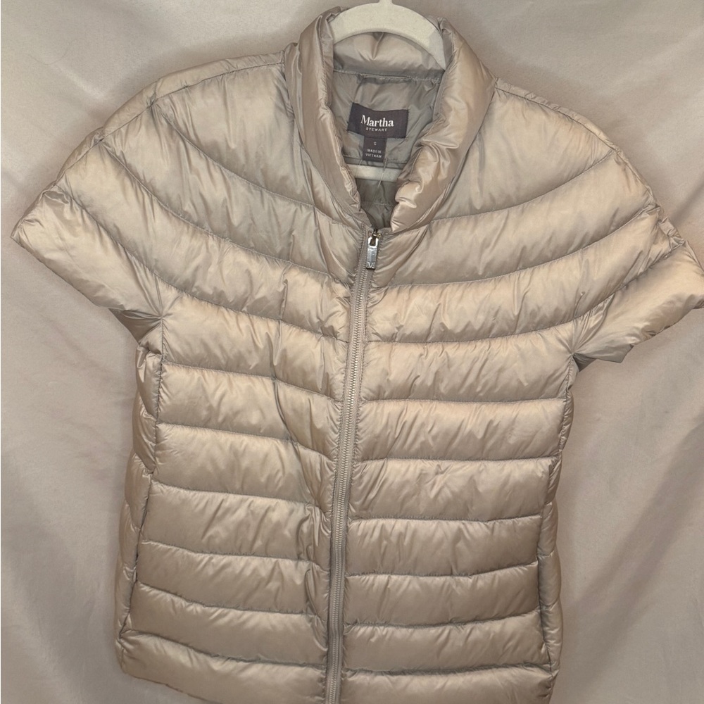Martha Stewart Light Tan Puffer Jacket